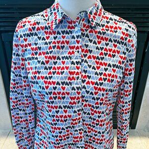 Talbots Classic Cotton Shirt - Hearts